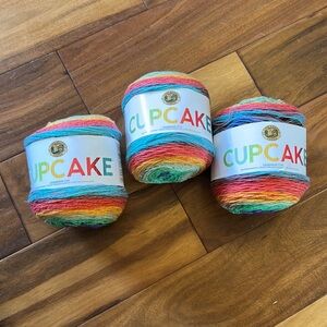 Lion Brand Cupcake Yarn Jelly Bean Lot of 3- 5.3oz Skeins Multiple Available.